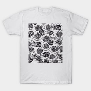 Monochrome skulls T-Shirt